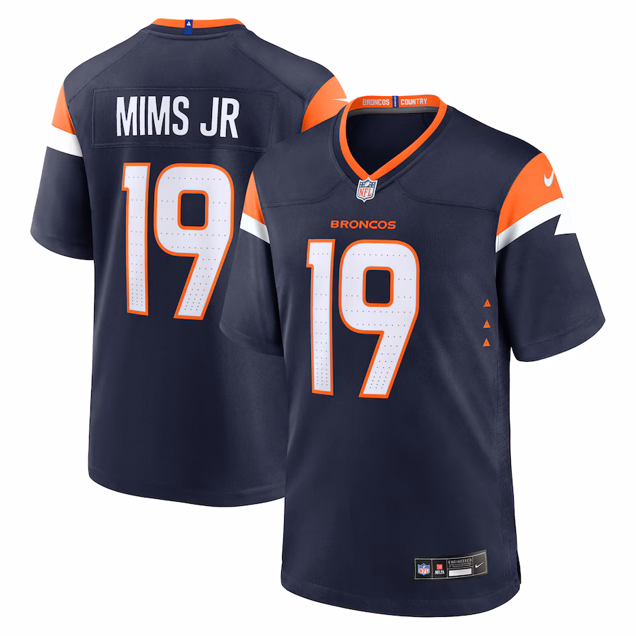 Men's Denver Broncos Marvin Mims Jr Nike Navy Alternate Game Jersey