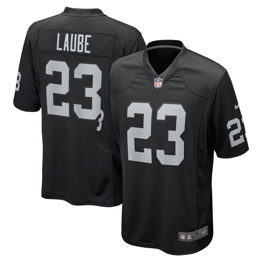 Men's Las Vegas Raiders Dylan Laube Nike Black Team Game Jersey