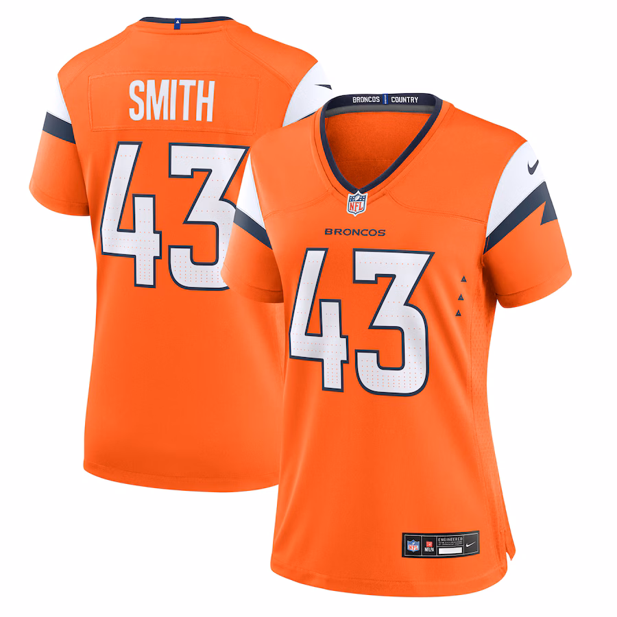 Women's Denver Broncos Keidron Smith Nike Orange Team Game Jersey