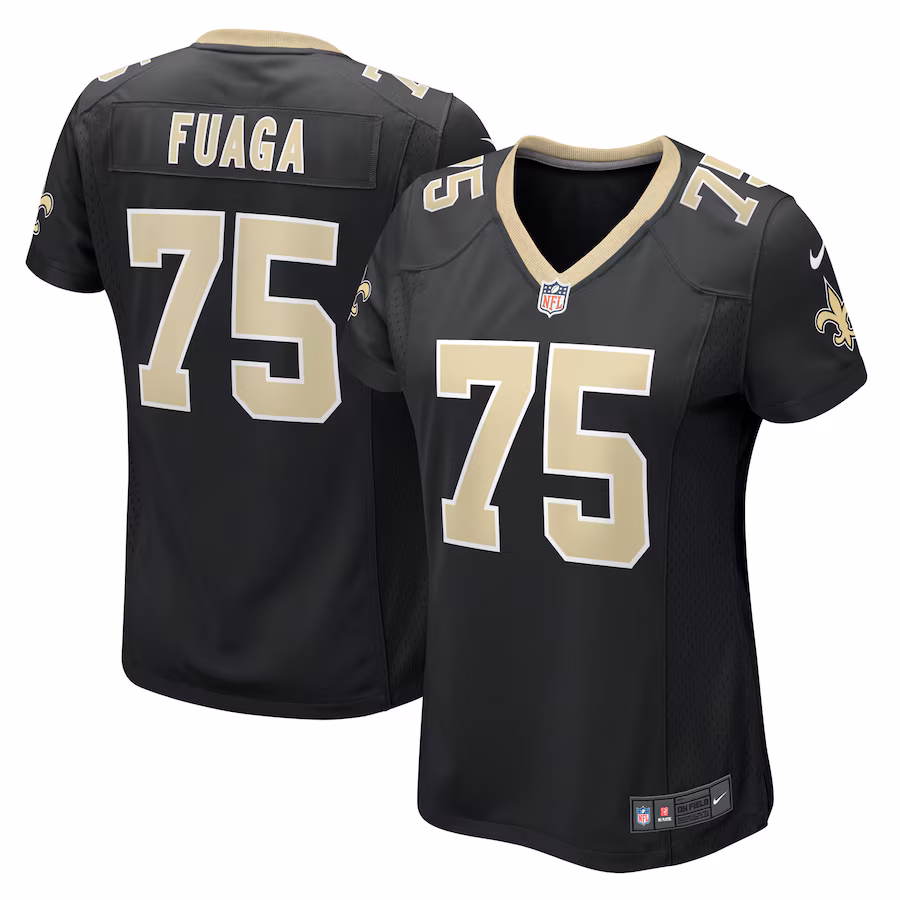 Women's New Orleans Saints Taliese Fuaga Nike Black Game Jersey