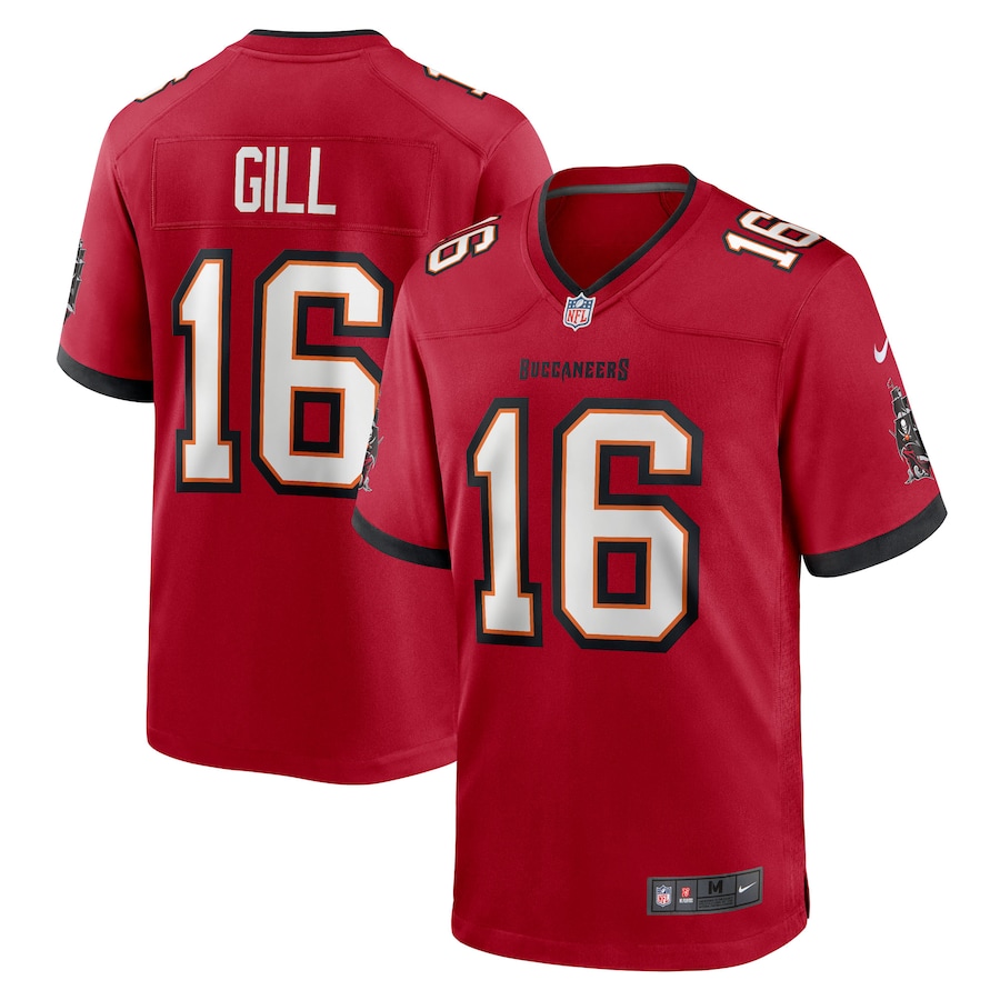 Men's Tampa Bay Buccaneers Trenton Gill Nike Red Team Game Jersey
