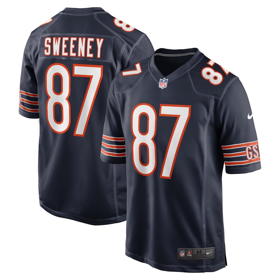 Men's Chicago Bears Tommy Sweeney Nike Navy Game Jersey