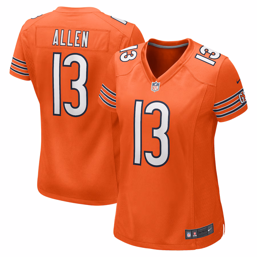 Women's Chicago Bears Keenan Allen Nike  Orange Alternate Game Jersey