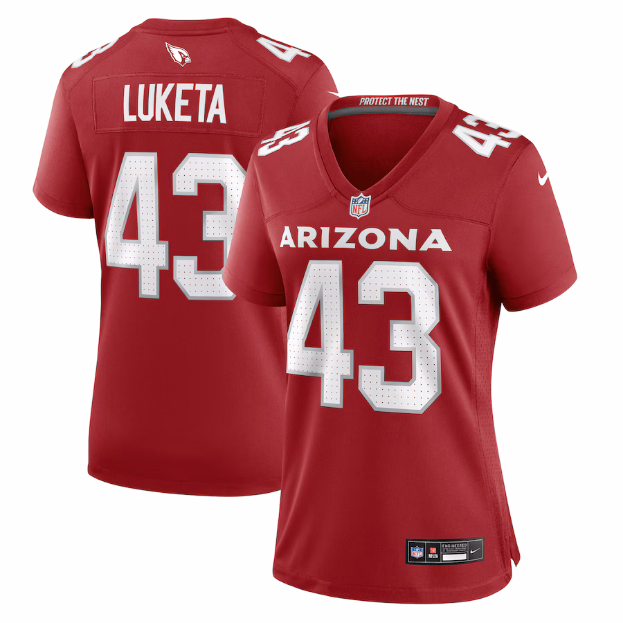 Women's Arizona Cardinals Jesse Luketa Nike Cardinal Game Jersey
