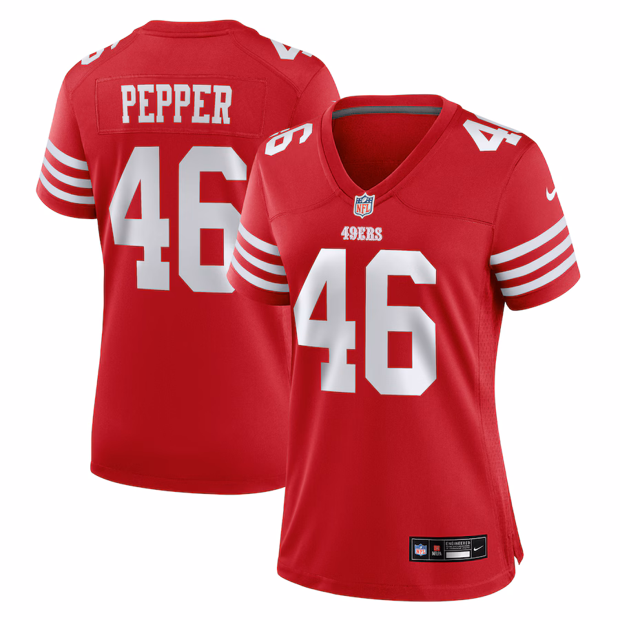 Women's San Francisco 49ers Taybor Pepper Nike Scarlet Game Jersey