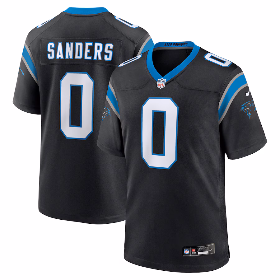 Men's Carolina Panthers Ja'Tavion Sanders Nike Black Game Jersey