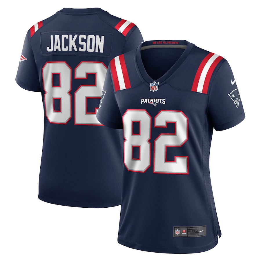 Women's New England Patriots JaQuae Jackson Nike Navy Game Jersey