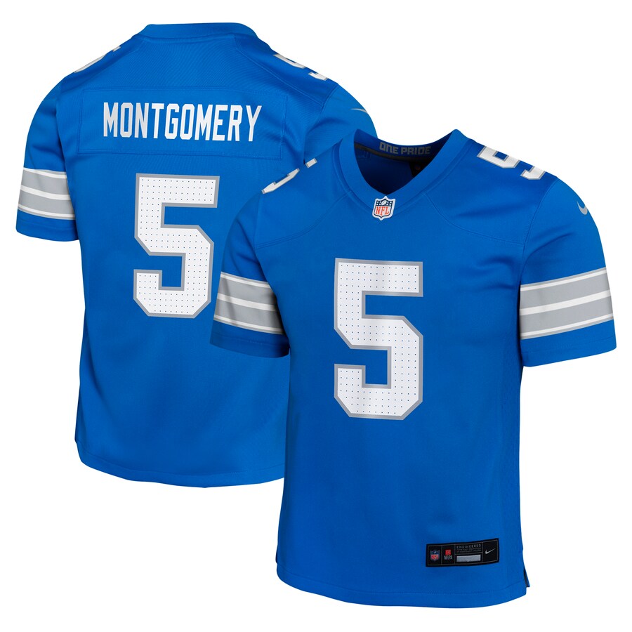 Youth Detroit Lions David Montgomery Nike Blue Game Jersey