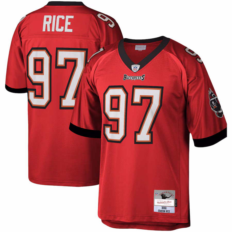 Men's Tampa Bay Buccaneers Simeon Rice Mitchell & Ness Red Legacy Replica Jersey