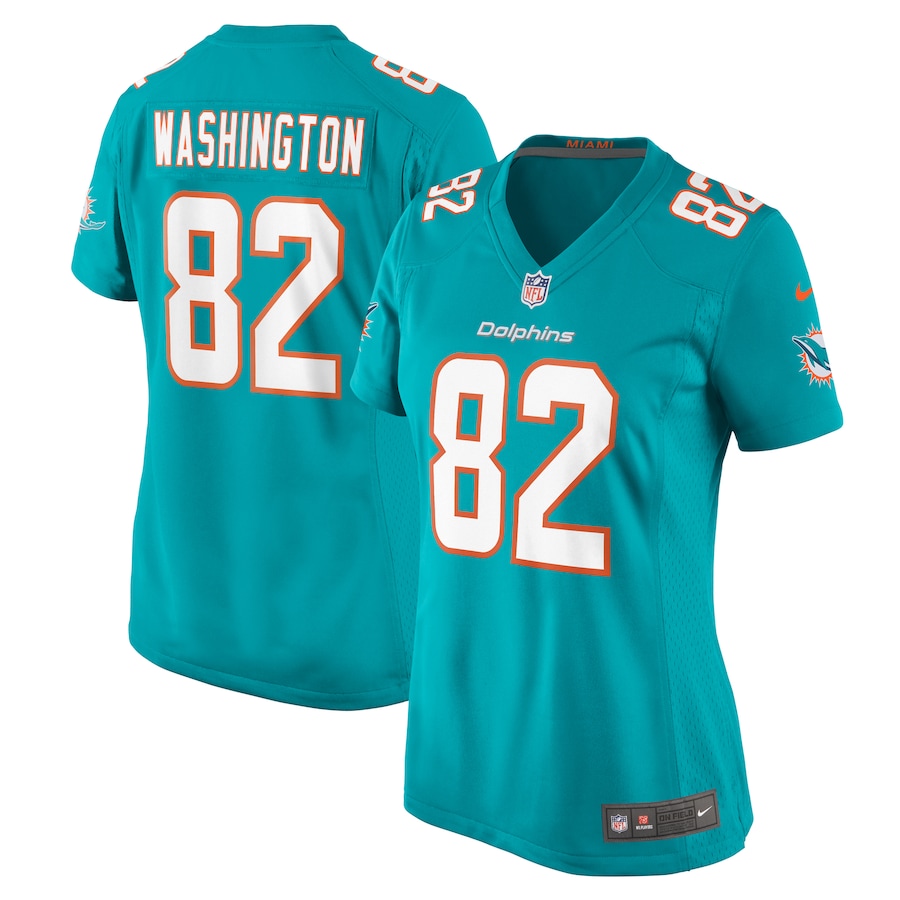 Women's Miami Dolphins Tahj Washington Nike Aqua Game Jersey