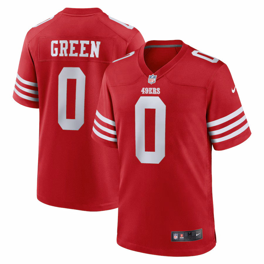 Men's San Francisco 49ers Renardo Green Nike Scarlet Game Jersey
