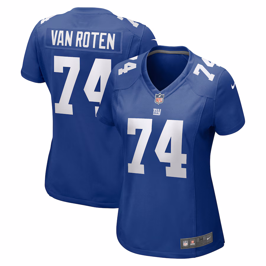 Women's New York Giants Greg Van Roten Nike Royal Team Game Jersey