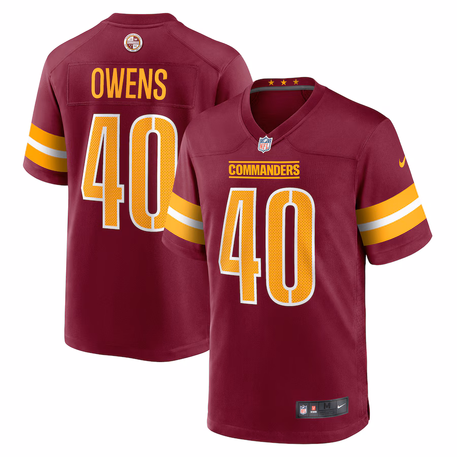 Men's Washington Commanders Tyler Owens Nike Burgundy Game Jersey