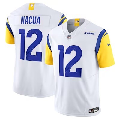 Men's Los Angeles Rams Puka Nacua Nike White Vapor F.U.S.E. Limited Player Jersey