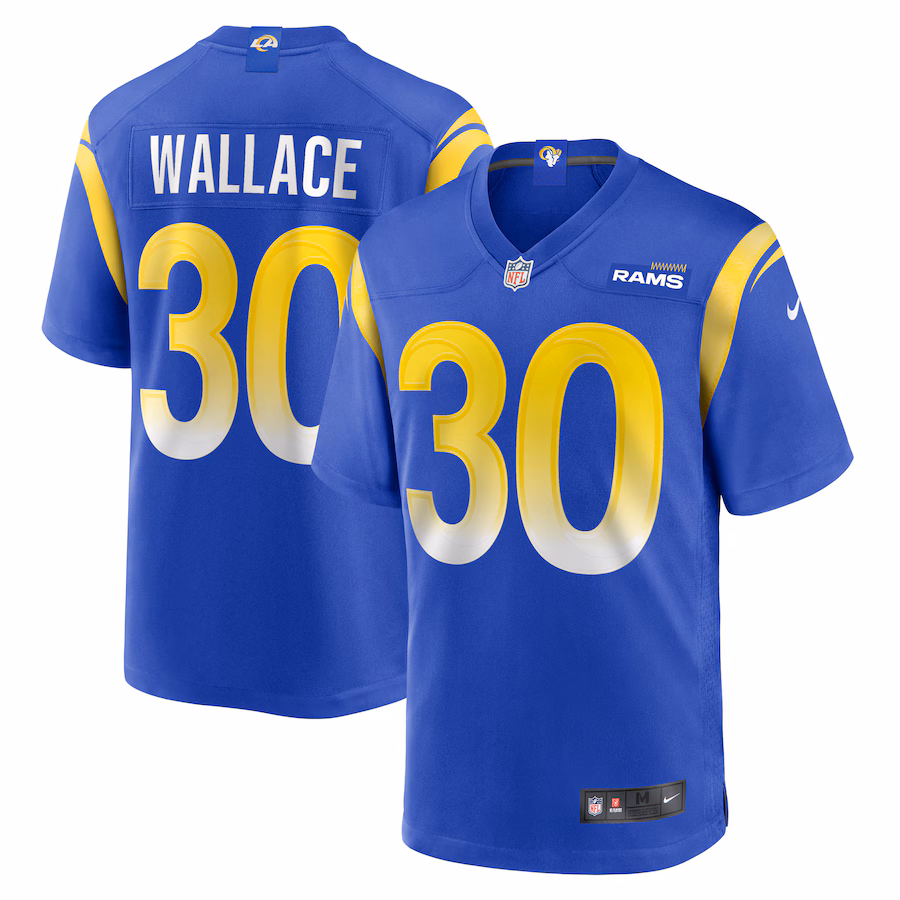 Men's Los Angeles Rams Josh Wallace Nike Royal Game Jersey