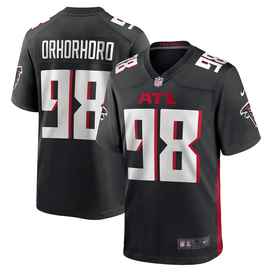Men's Atlanta Falcons Ruke Orhorhoro Nike Black Team Game Jersey