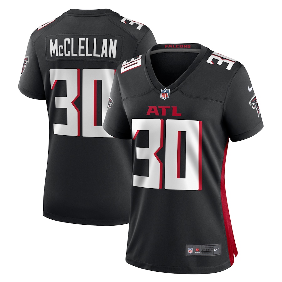 Women's Atlanta Falcons Jase McClellan Nike Black Game Jersey
