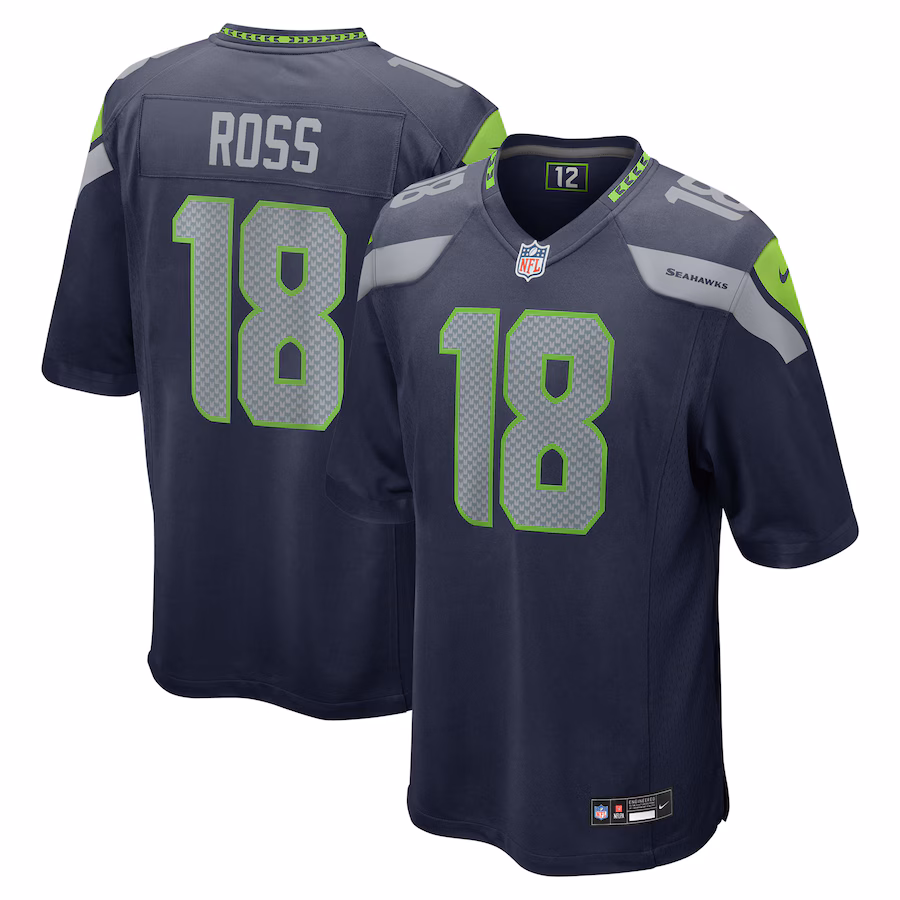 Men's Seattle Seahawks Josh Ross Nike Navy Game Jersey