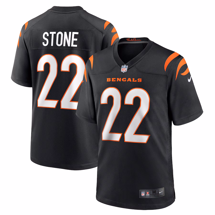Men's Cincinnati Bengals Geno Stone Nike Black Game Jersey