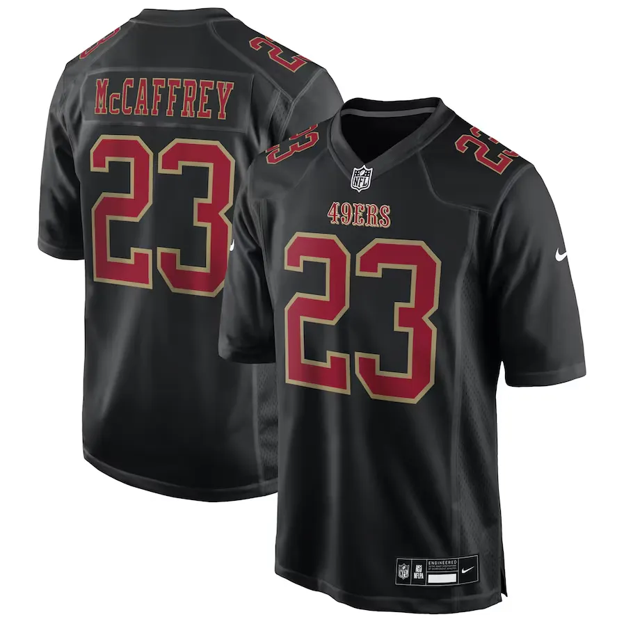 Men's San Francisco 49ers Christian McCaffrey Nike Carbon Black Fashion Game Jersey