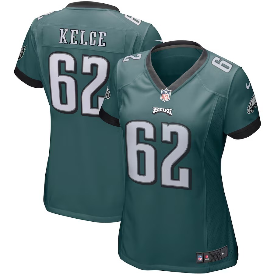 Women's Philadelphia Eagles Jason Kelce Nike Midnight Green Team Game Jersey