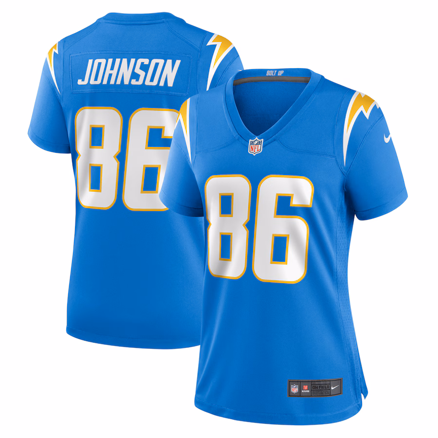 Women's Los Angeles Chargers Cornelius Johnson Nike  Powder Blue  Game Jersey