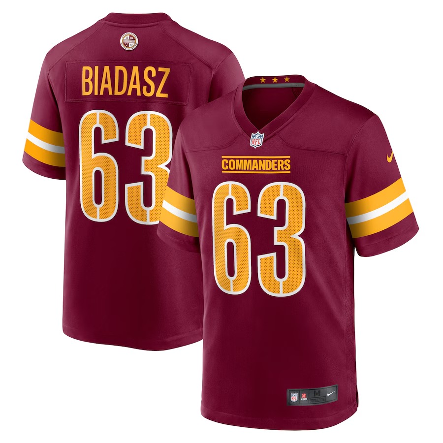 Men's Washington Commanders Tyler Biadasz Nike  Burgundy Game Jersey