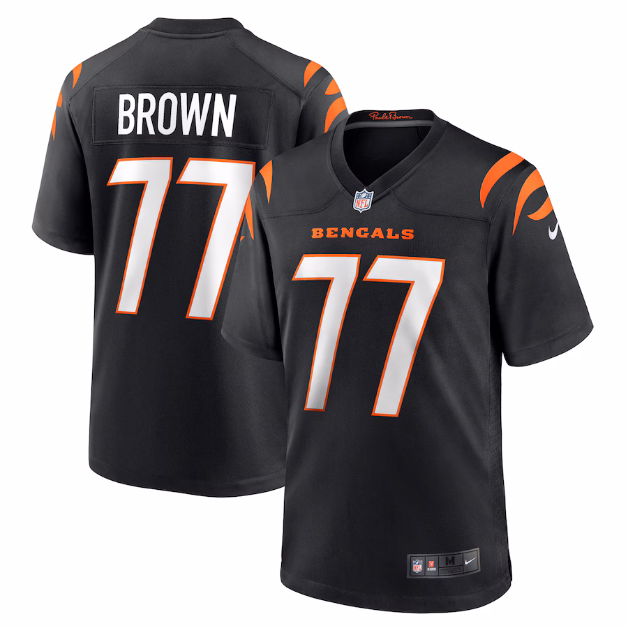 Men's Cincinnati Bengals Trent Brown Nike Black Game Jersey
