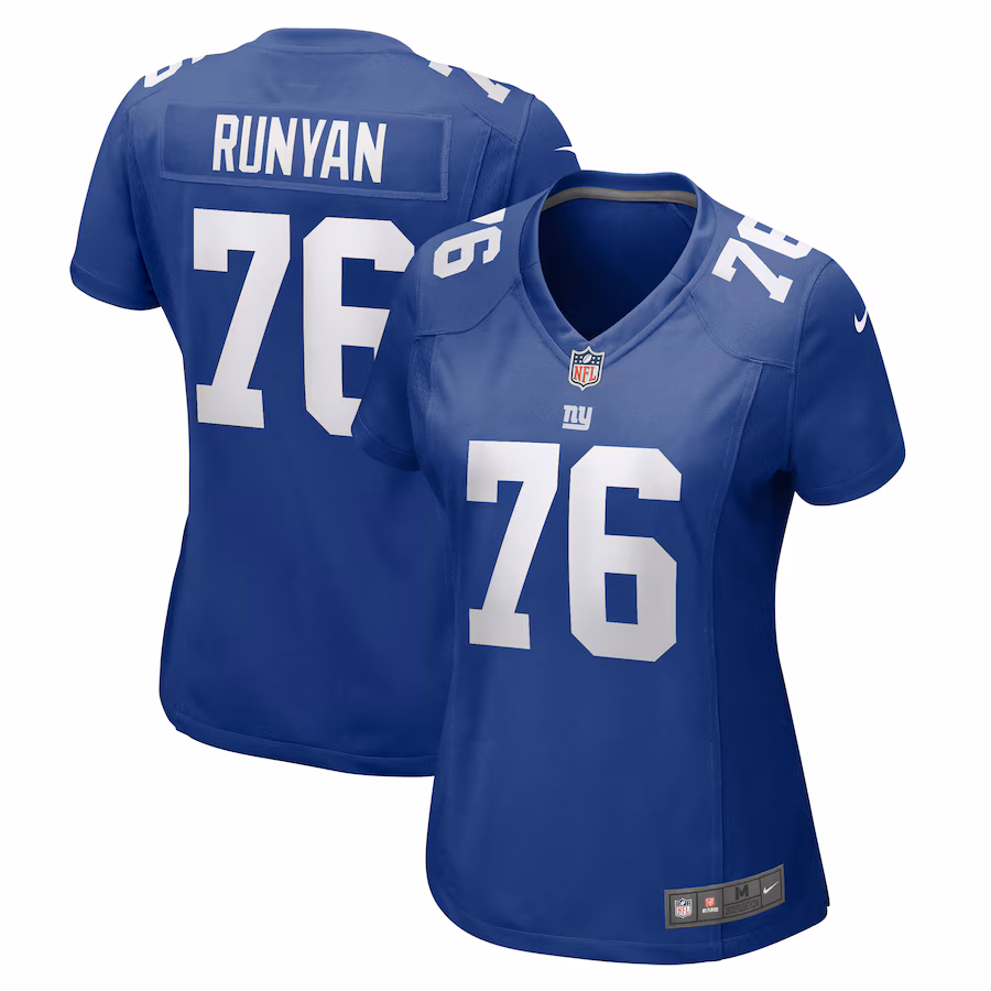 Women's New York Giants Jon Runyan Nike Royal Game Jersey
