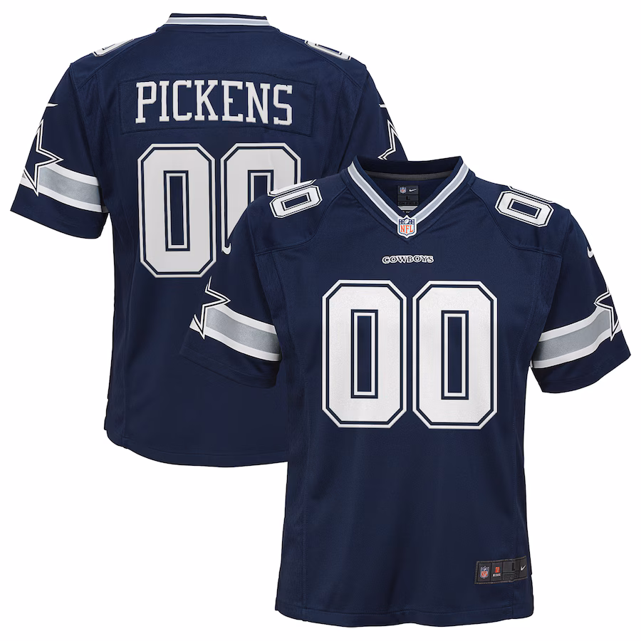 Youth Dallas Cowboys George Pickens Nike Navy Game Jersey