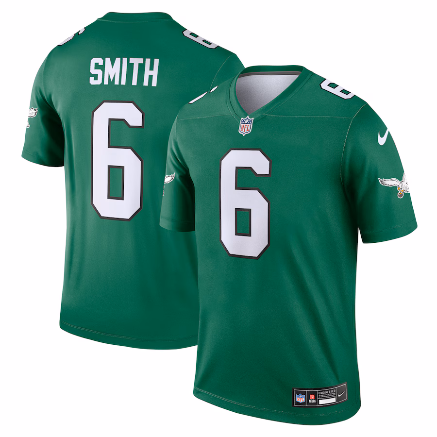 Men's Philadelphia Eagles DeVonta Smith Nike Kelly Green Alternate Legend Player Performance Top