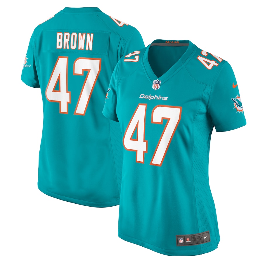 Women's Miami Dolphins Cam Brown Nike Aqua Game Jersey