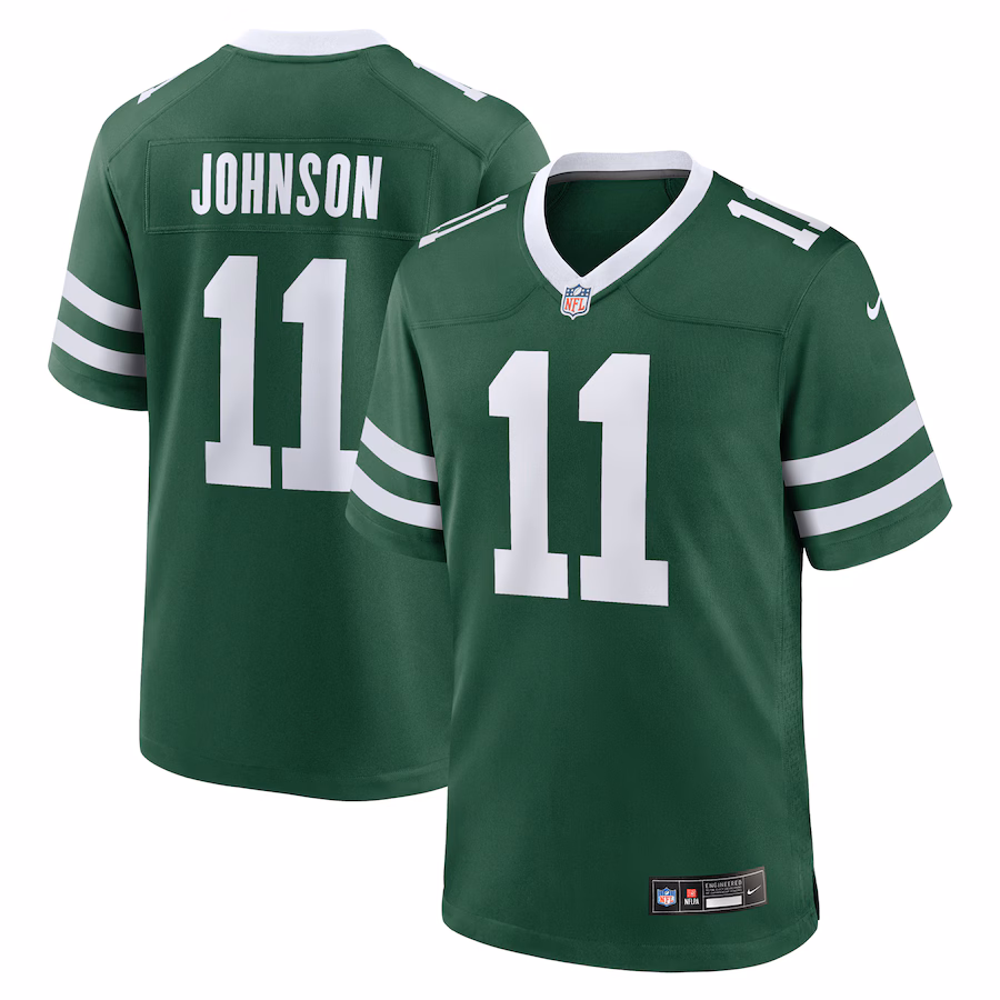 Men's New York Jets Jermaine Johnson II Nike Legacy Green Team Game Jersey