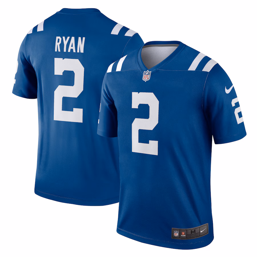 Men's Indianapolis Colts Matt Ryan Nike Royal Team Legend Player Performance Top