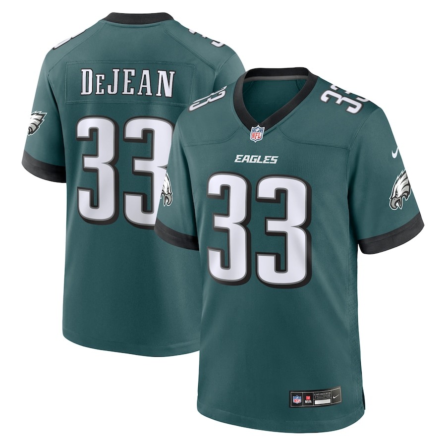 Men's Philadelphia Eagles Cooper DeJean Nike Midnight Green Team Game Jersey
