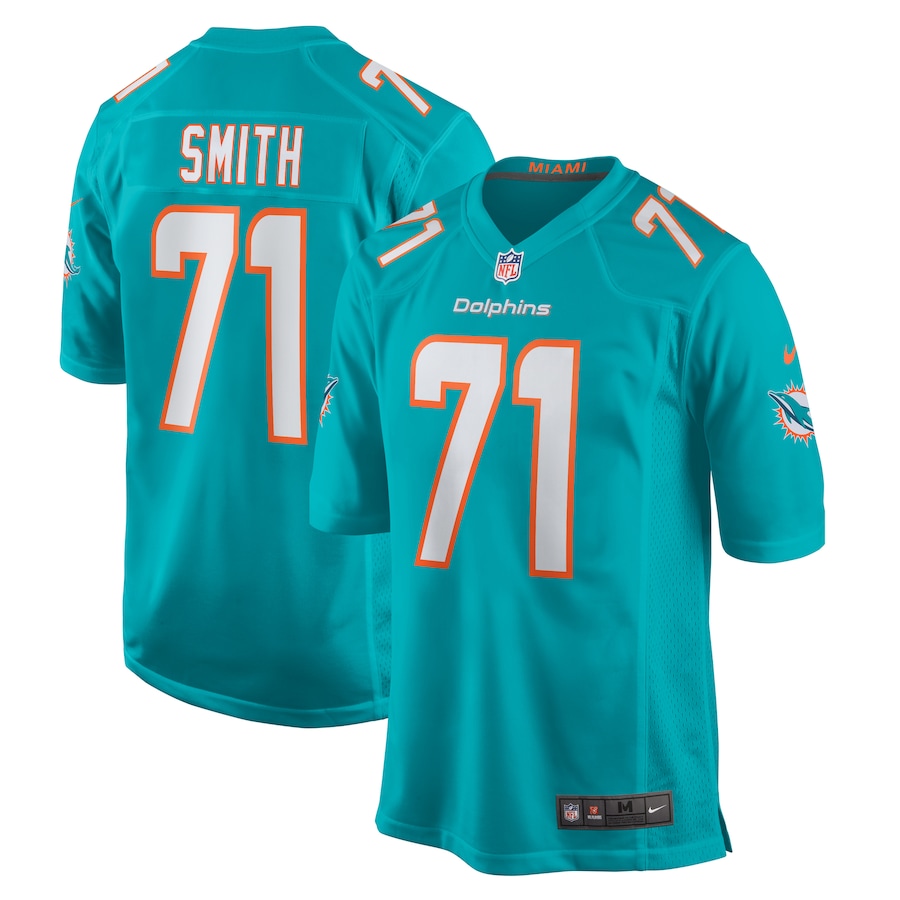 Men's Miami Dolphins Kion Smith Nike Aqua Game Jersey