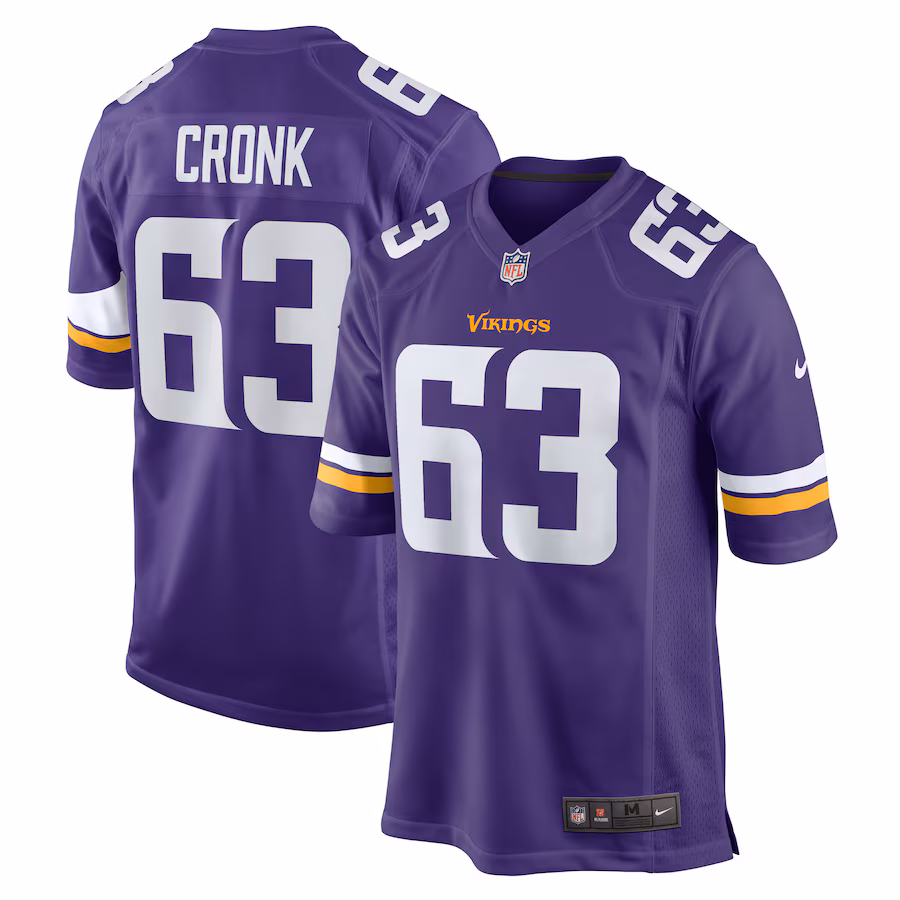 Men's Minnesota Vikings Coy Cronk Nike Purple Team Game Jersey