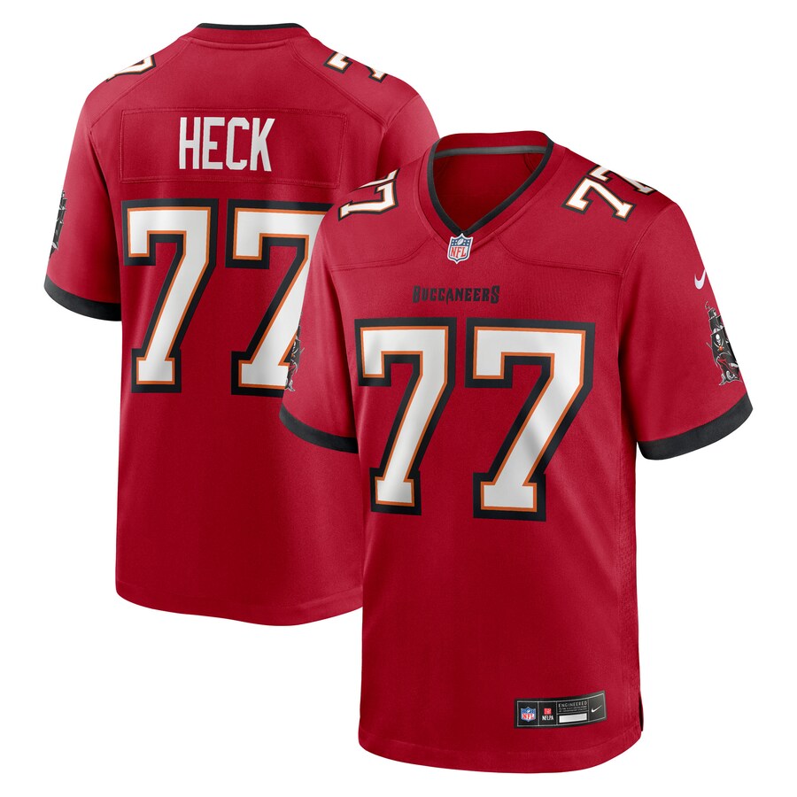 Men's Tampa Bay Buccaneers Charlie Heck Nike Red Team Game Jersey