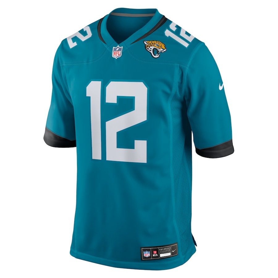 Men's Jacksonville Jaguars Travis Hunter Nike Teal 2025 NFL Draft First Round Pick Game Jersey