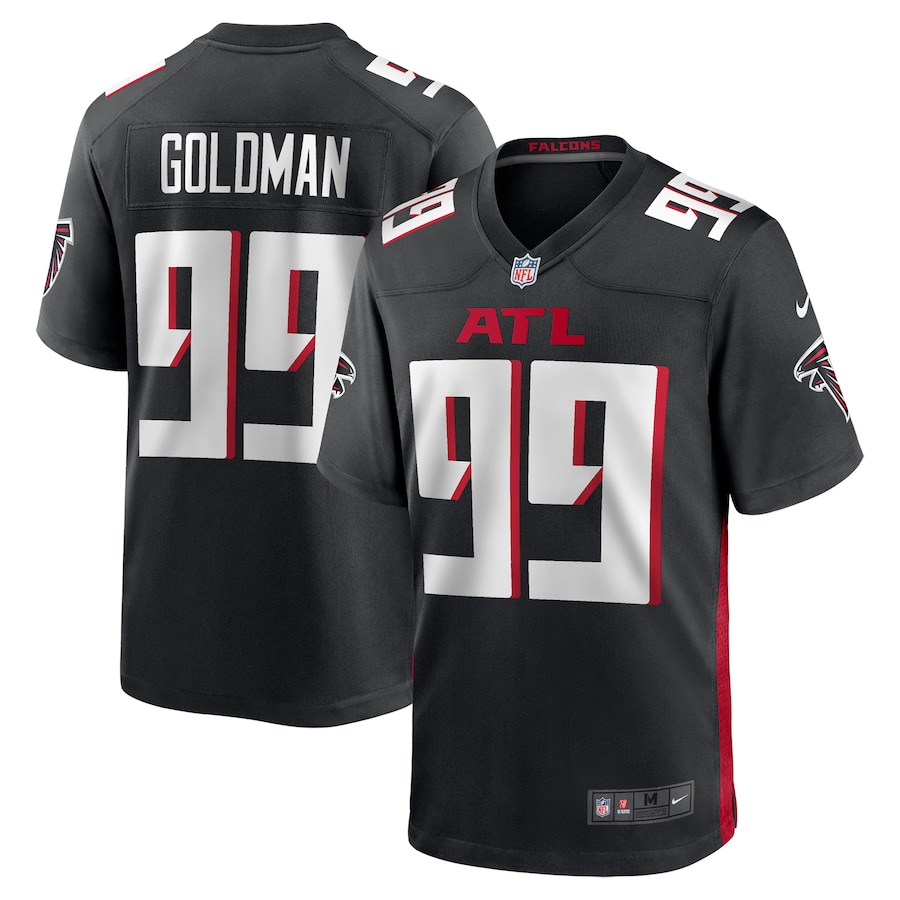 Men's Atlanta Falcons Eddie Goldman Nike Black Team Game Jersey