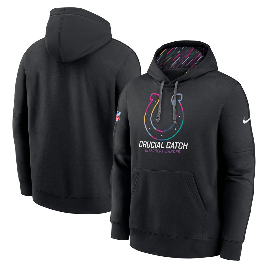 Men's Indianapolis Colts Nike Black 2024 NFL Crucial Catch Club Pullover Hoodie