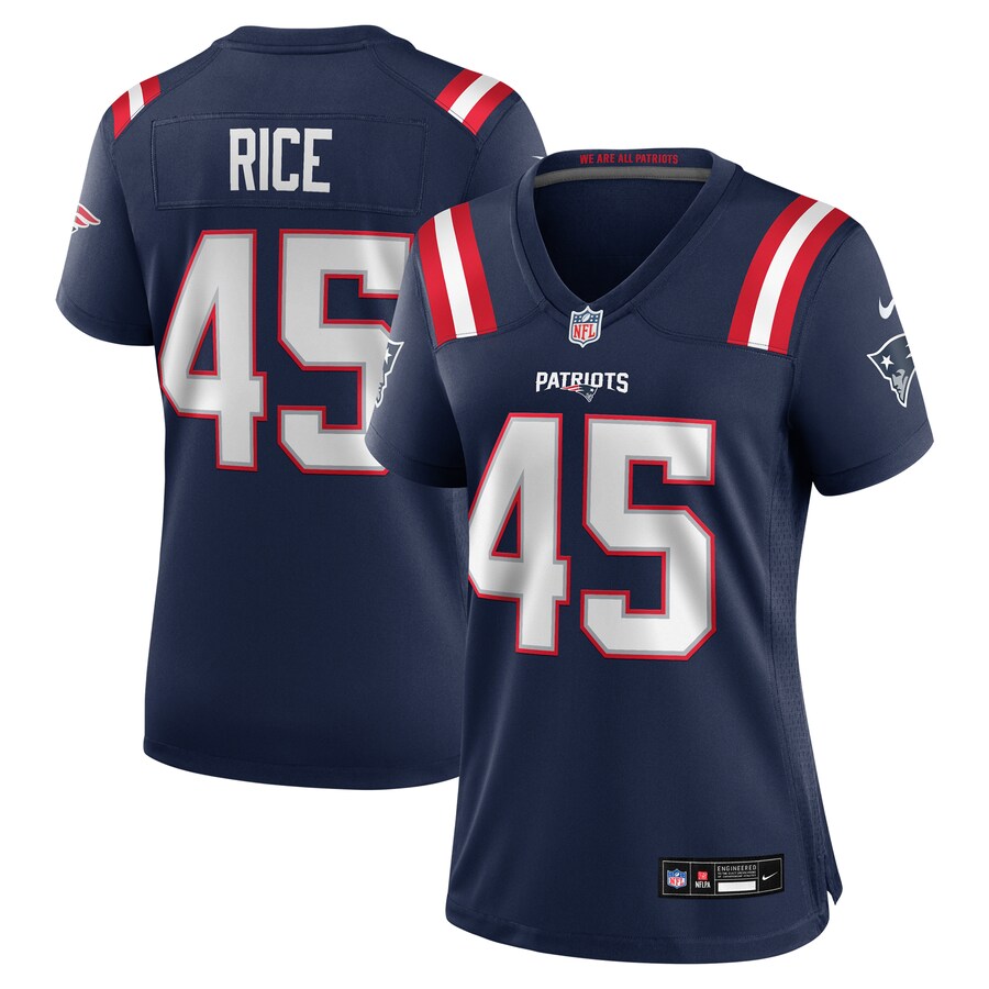 Women's New England Patriots Monty Rice Nike Navy Game Jersey