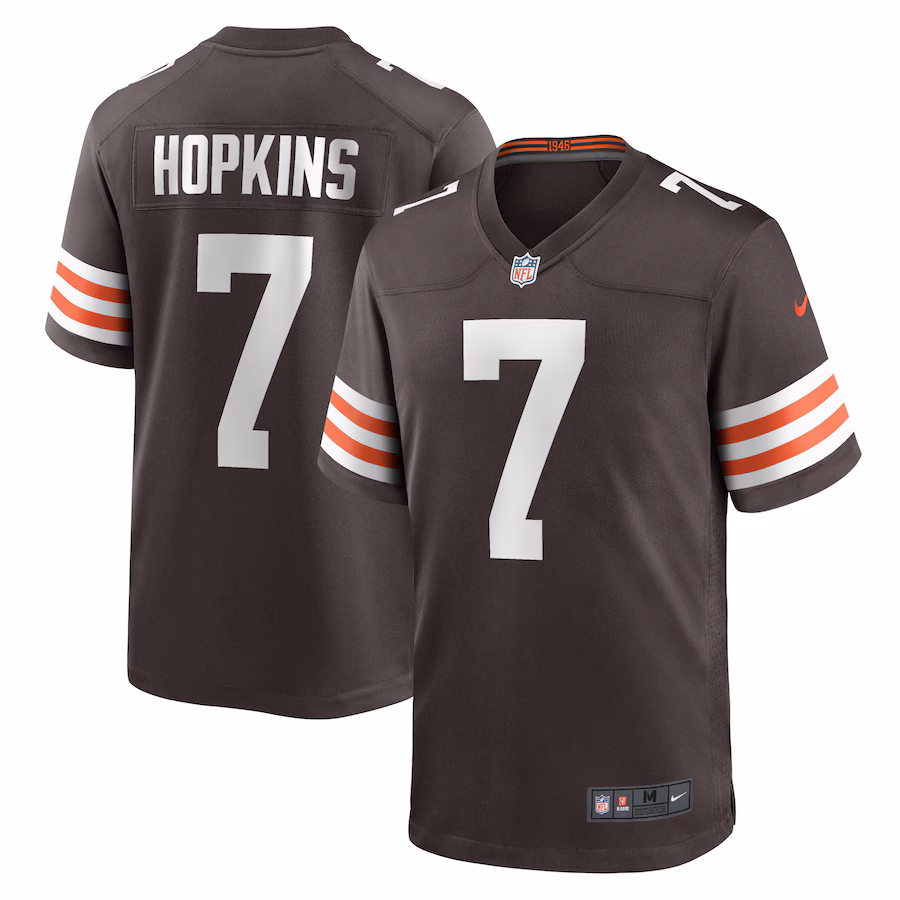 Men's Cleveland Browns Dustin Hopkins Nike Brown Team Game Jersey