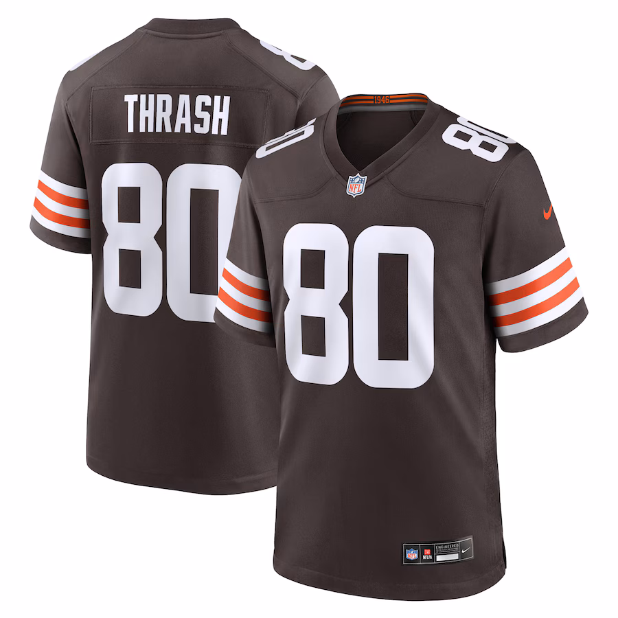 Men's Cleveland Browns Jamari Thrash Nike Brown Team Game Jersey