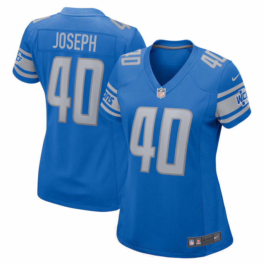 Women's Detroit Lions Brandon Joseph Nike  Blue Team Game Jersey