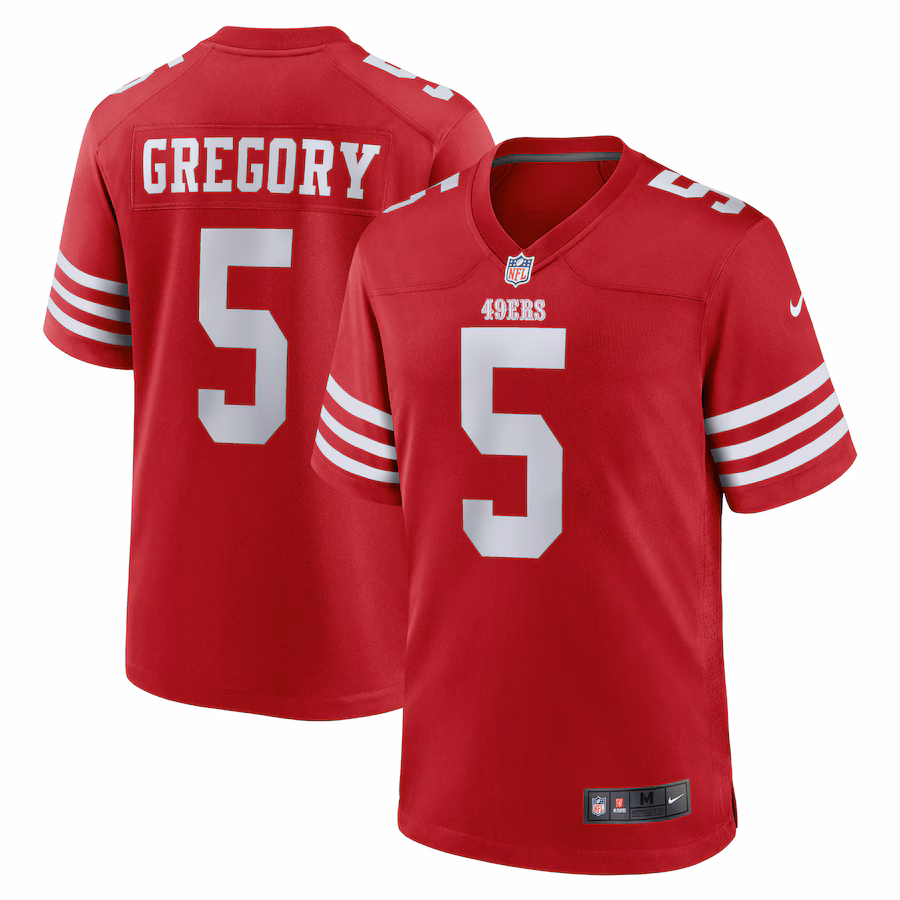 Men's San Francisco 49ers Randy Gregory Nike Scarlet Game Jersey
