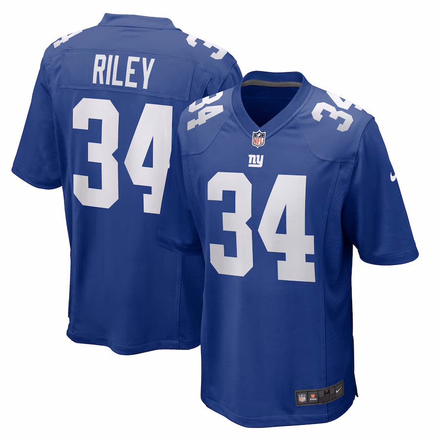Men's New York Giants Elijah Riley Nike Royal Team Game Jersey