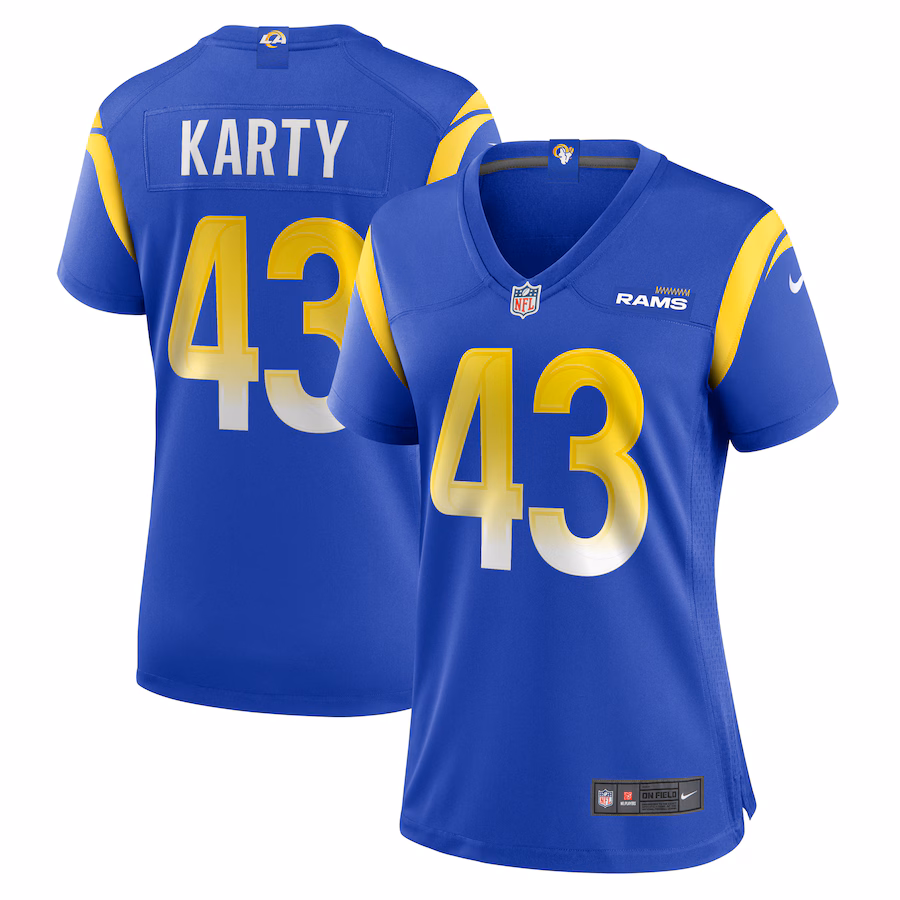 Women's Los Angeles Rams Joshua Karty Nike Royal Game Jersey