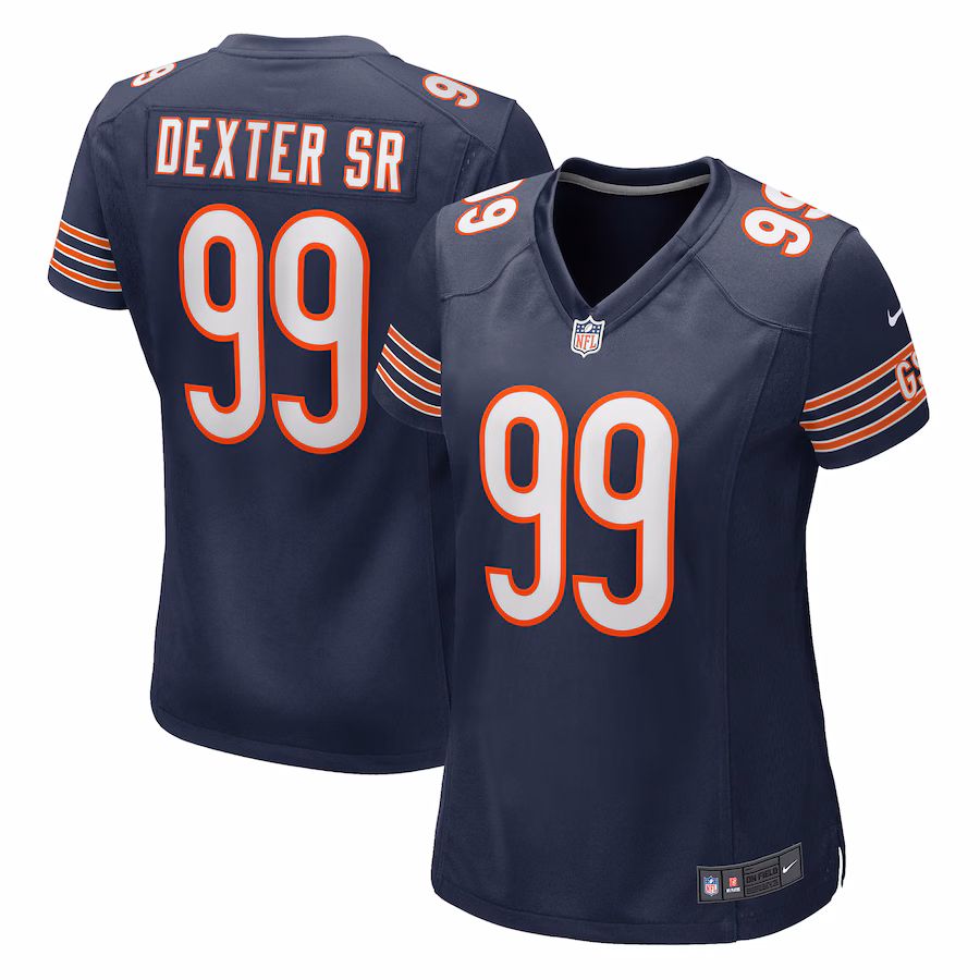 Women's Chicago Bears Gervon Dexter Sr. Nike Navy Game Jersey