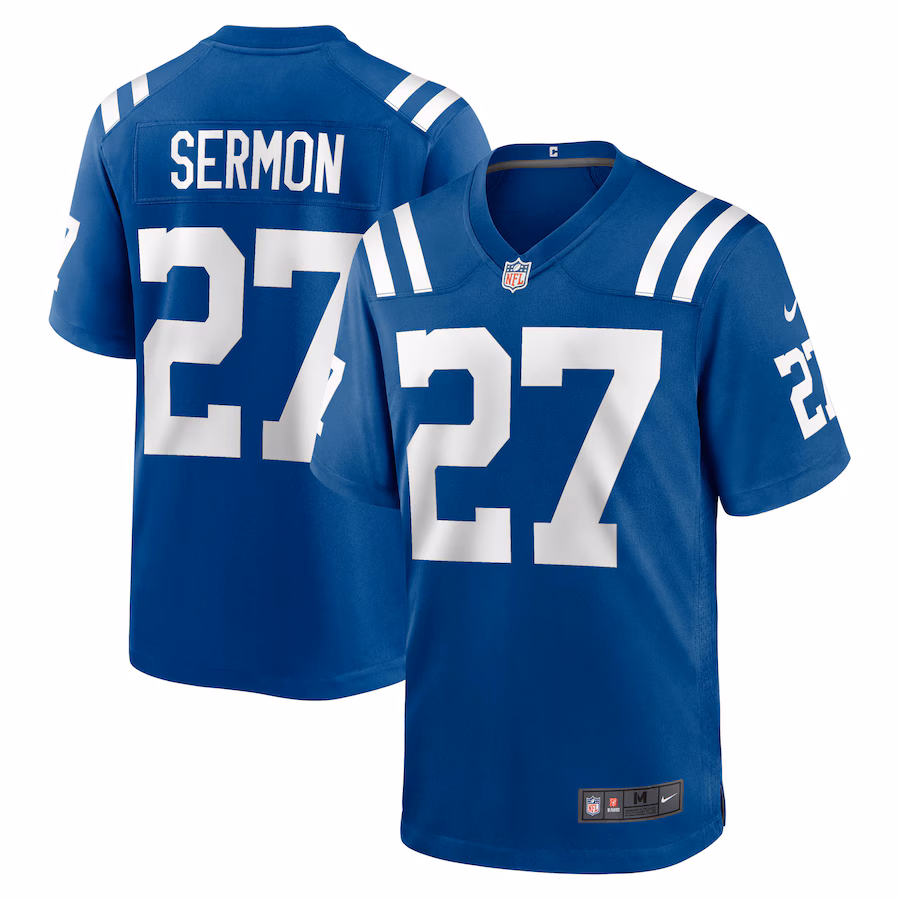 Men's Indianapolis Colts Trey Sermon Nike Royal Game Jersey